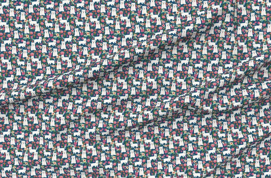Westie Florals Cute West Highland Terrier Dog Best Westies Florals Cute