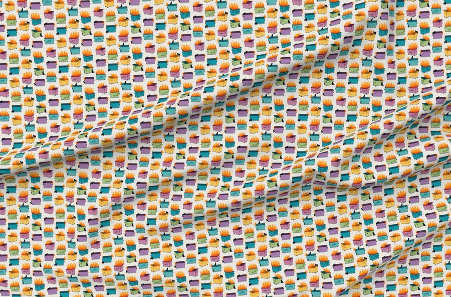 Pastel Rainbow Dumpster Fires Small Scale Jennifer Garrett