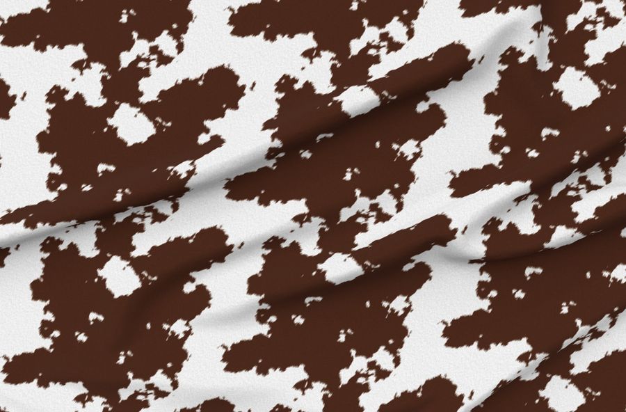 Realistic Brown Cow Hide Animal Print