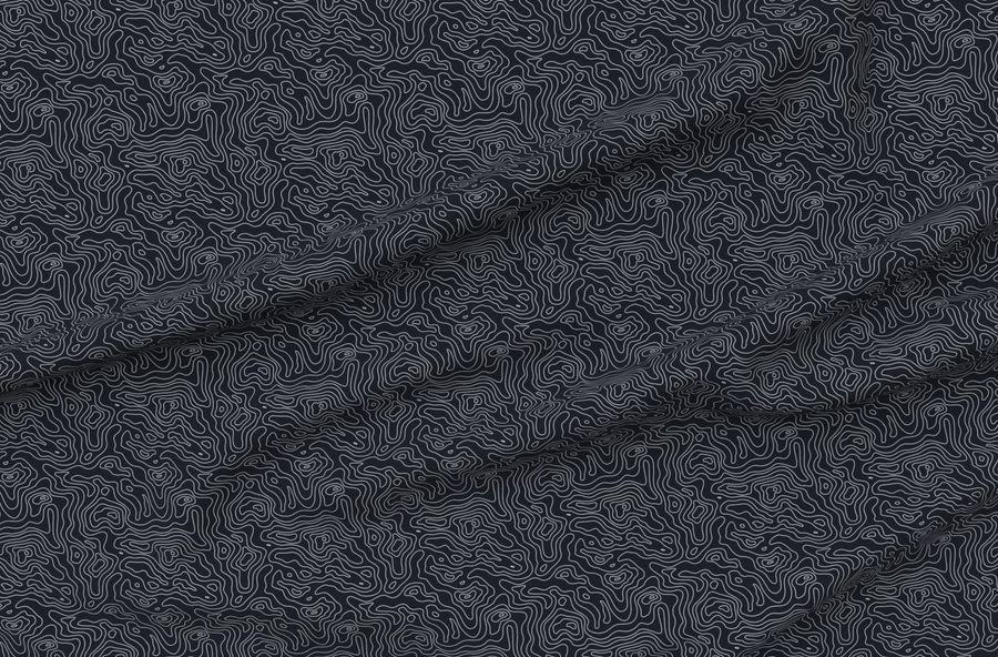 Black And White Stripes Wave Elevation Topographic Topo Map Pattern