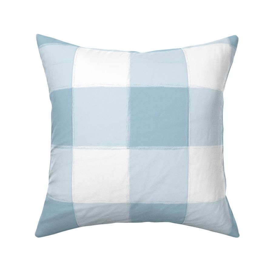 Large Light Blue Buffalo Check Gingham - Spoonflower