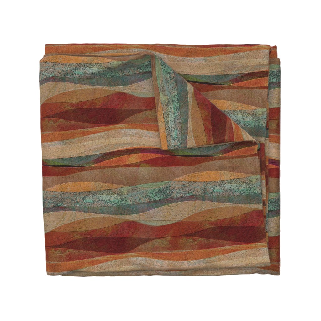 Travertine Sandstone Stripes Turquoise Arizona Sw Stone Pillow Sham by Roostery 