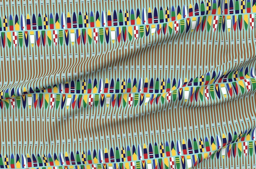 Rowing Oars Aqua