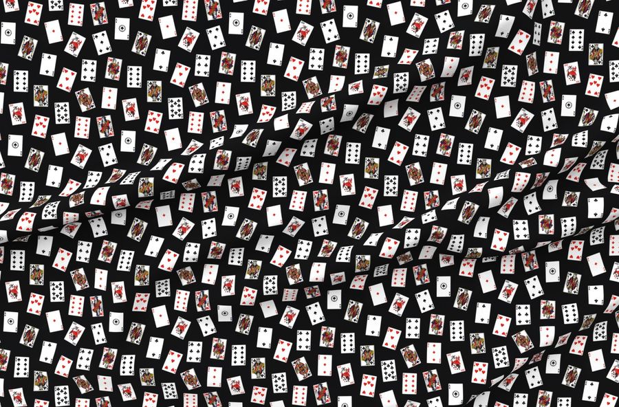 Scattered Playing Cards // Black