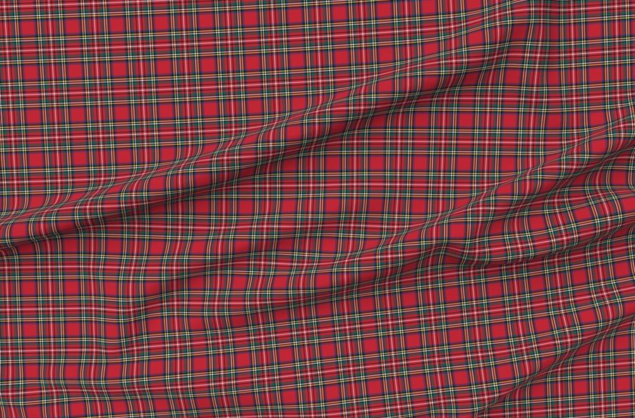Med Royal Stewart Tartan Style 1 - 4" Repeat Perfect For Christmas