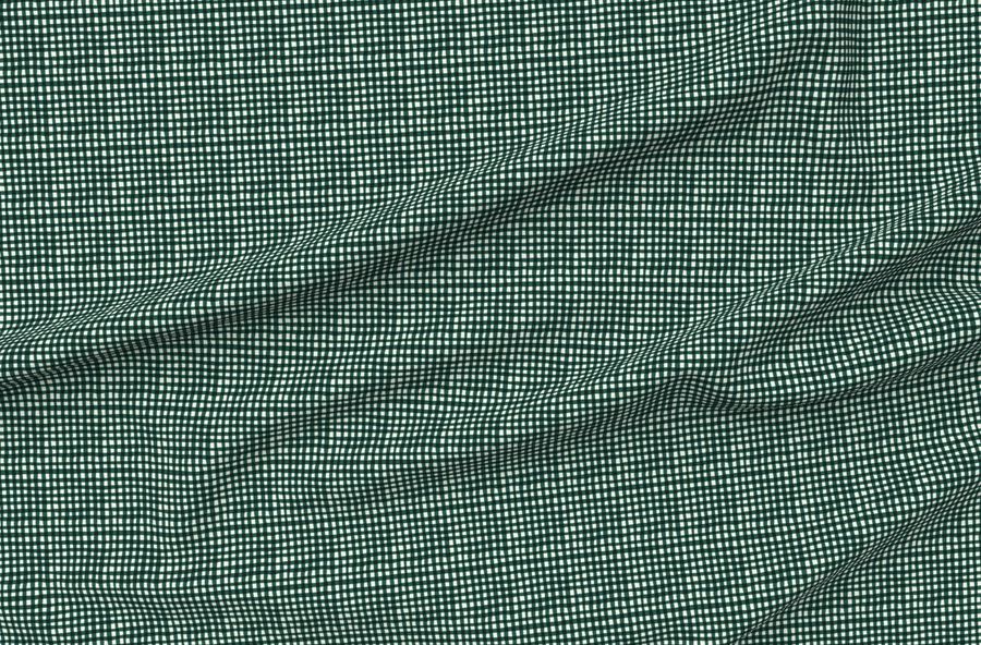1/4In Organic Gingham Green