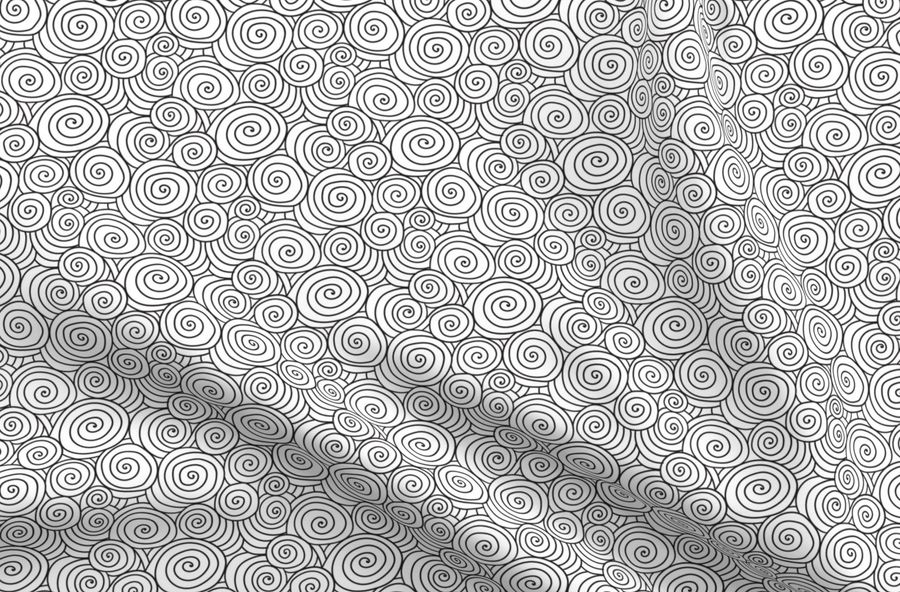 Abstract Circles And Swirls Doodle Patte Spoonflower