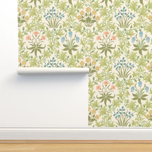 The William Morris Collection ~ Celandine ~ Original On Queen Anne's Lace by Peacoquettedesigns