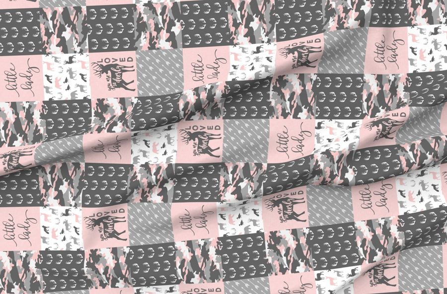 You Are So Deerly Loved / Little Lady Pink And Grey Camo Woodland