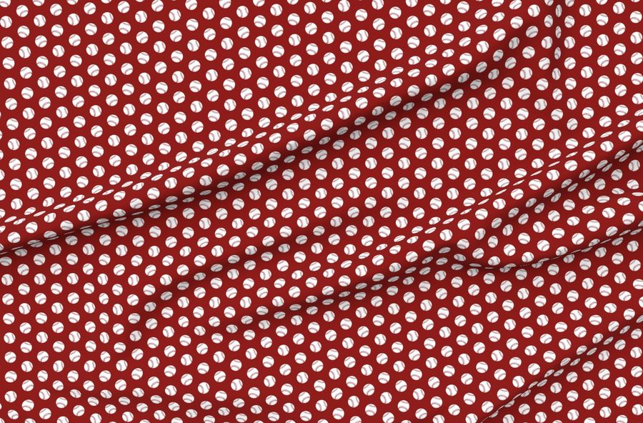 Baseballs - Dark Red