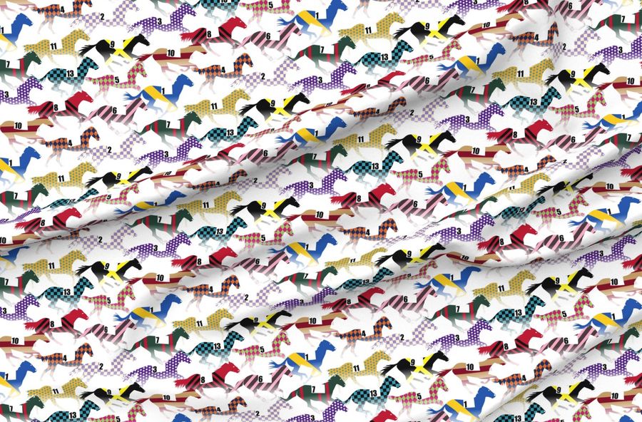 Off To The Horse Races Jockey Silk Pattern