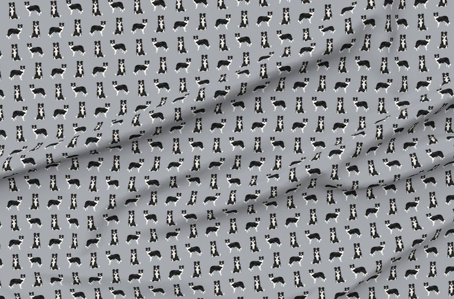 Border Collie Dog Breed  Pet Lovers Sewing Projects Grey