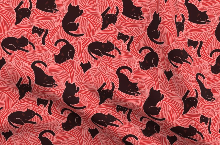 Cats on balls - Spoonflower