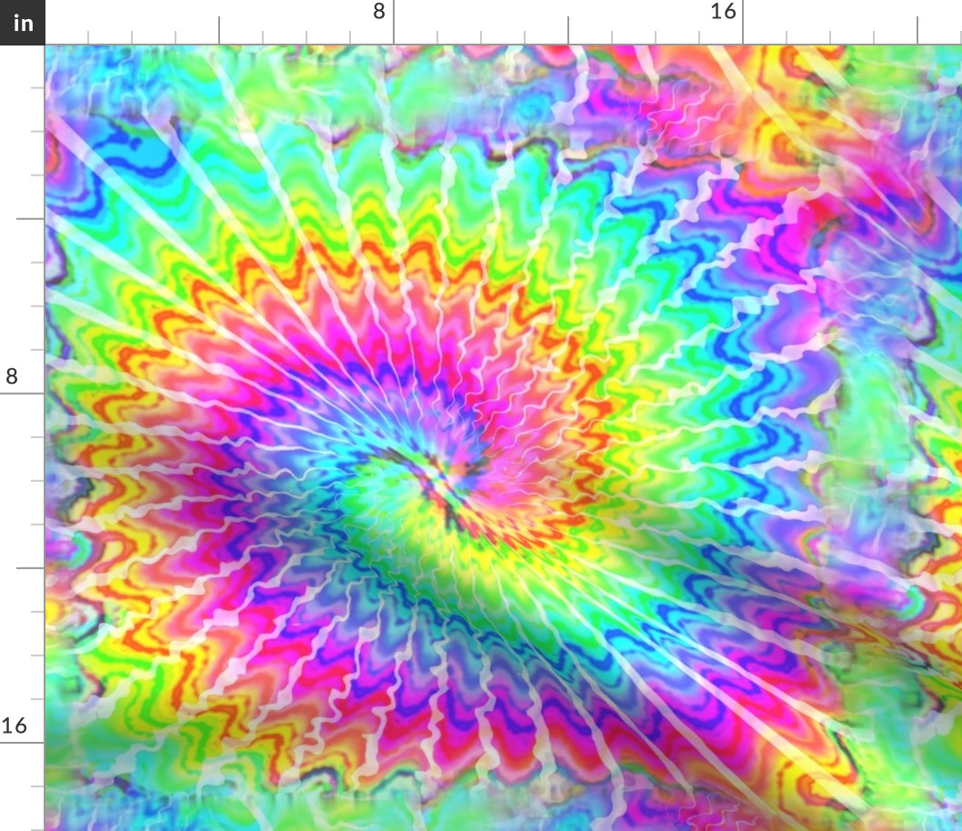 Psychedelic Colorful Neon Rainbow Tie  Dye  Rave Spoonflower 