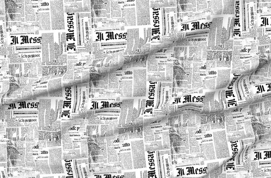 Distressed Grunge Newspaper Collage Black And White
