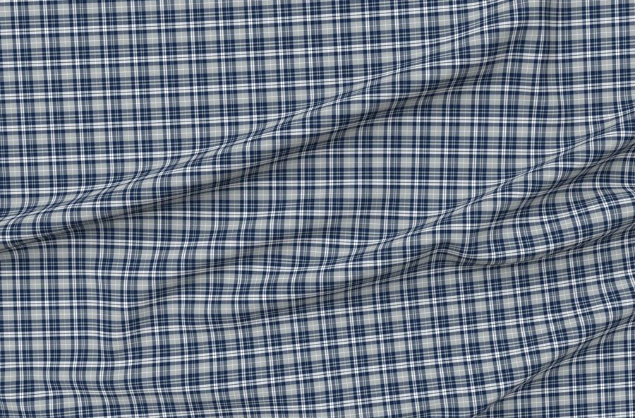 (Small Scale) Fall Plaid Navy Grey White