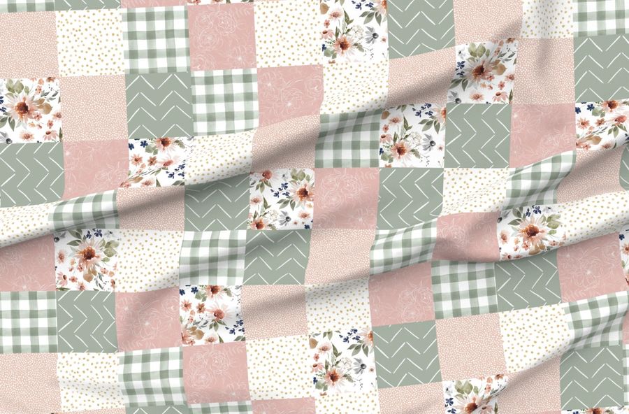 Hazel Sunflower Floral Cheater Quilt
