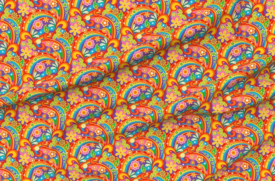 1960 Psychedelic Flower Power