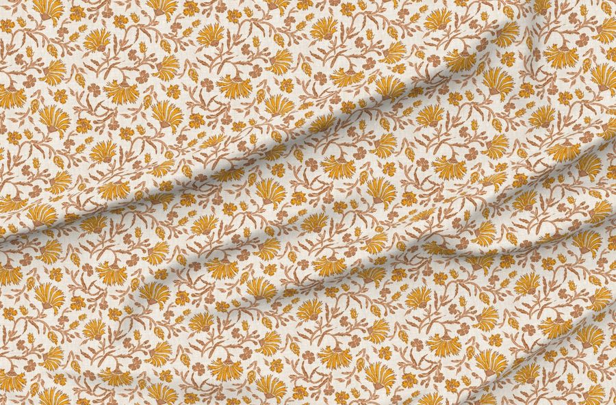Kalami Floral Mustard Light