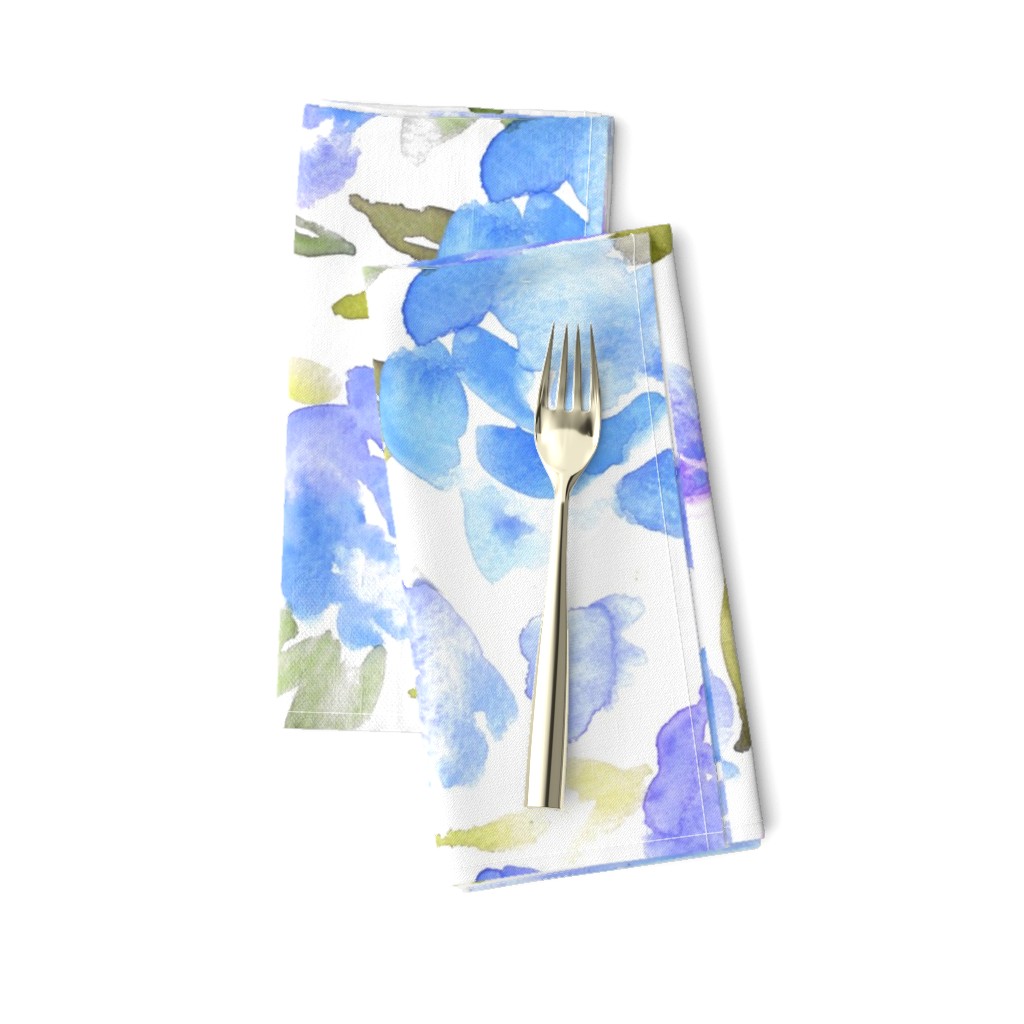 Vintage Botanical Blue Almond Tree Cotton Dinner Napkins by Roostery Set of 2 