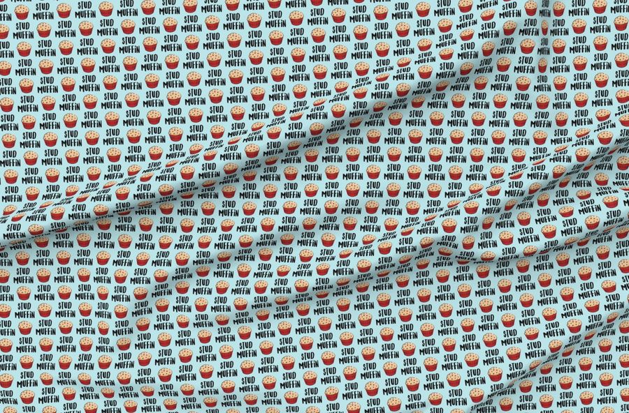Stud Muffin - Valentines Day - Muffins On Blue