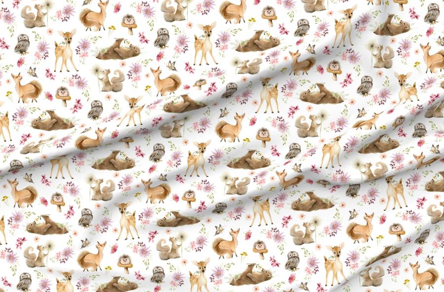 18" Forest Friends Flowers 18" Repeat On
