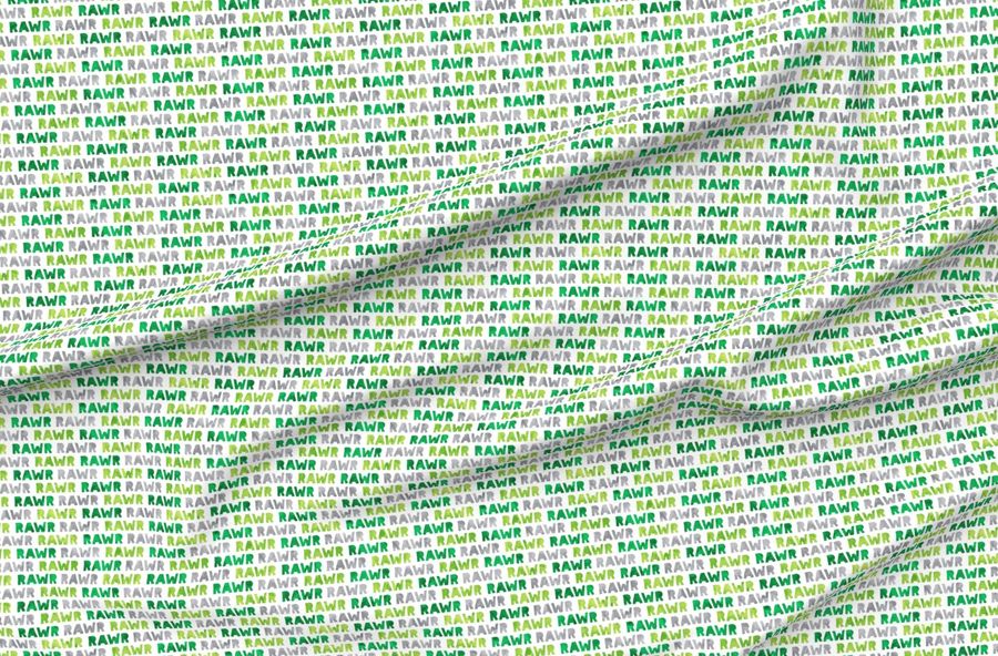 Rawr - Dinosaur - Green And Grey - Lad19