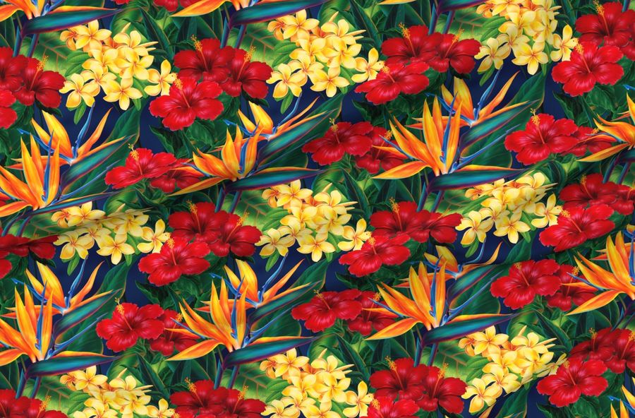 Tropical Paradise Hawaiian Floral (Large Size)