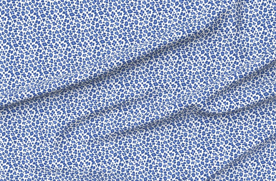 6" Blue Leopard Print
