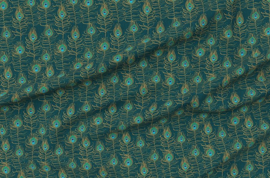 Peacock Feather Nouveau Emerald