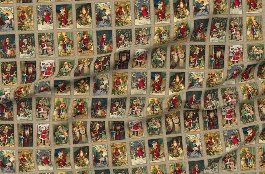 Vintage Santas Panel-D