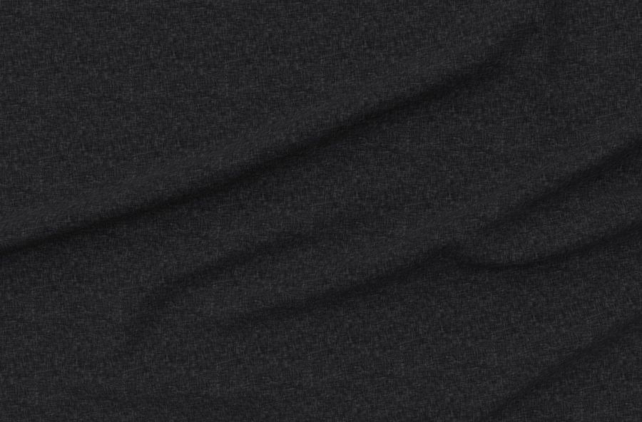 Arcadia Black - Solid Black Linen Texture - Lad19
