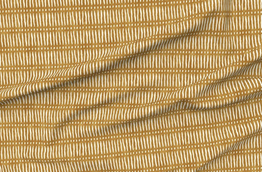Vertical Dash Mud Stripes Mustard Mud Lad19