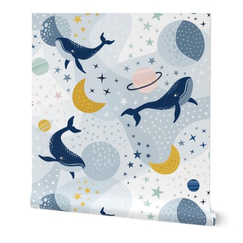 Whimsical space whales