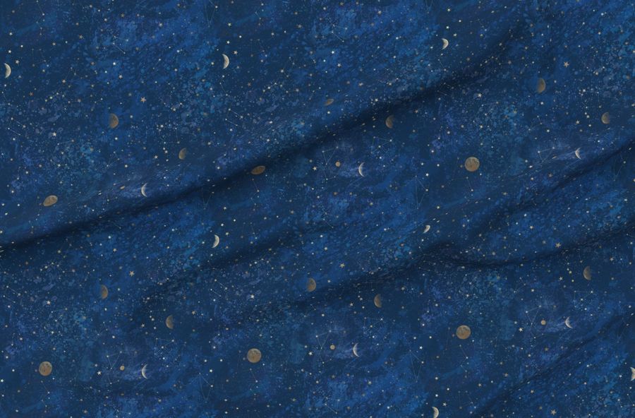 Moon & Stars Constellations Galaxy Moonphases