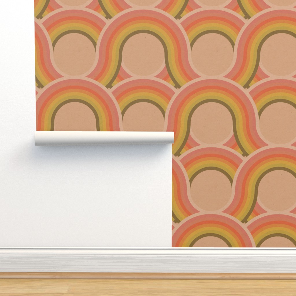 Peel-and-Stick Removable Wallpaper Retro Textured Vintage Geometric Graphic  70S | eBay