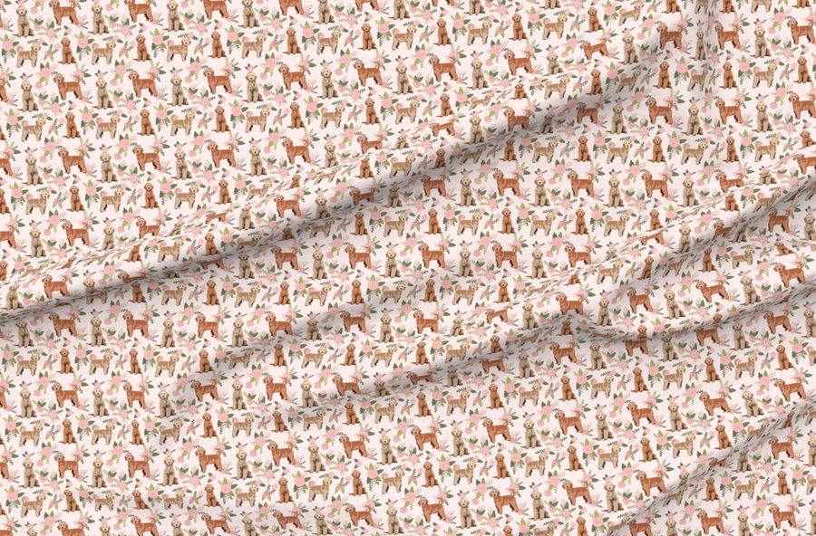 Golden Doodle Floral  - Dog  Dog Florals - Peach