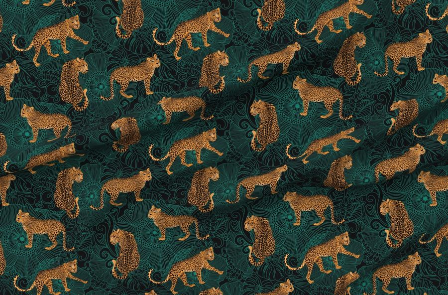 Leopard Exotic Jungle Black