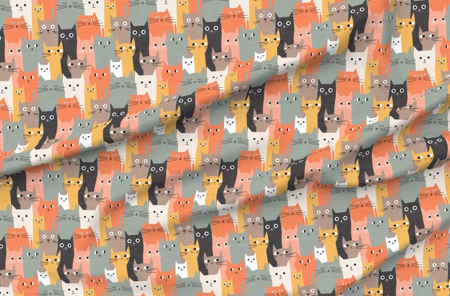 Silly Cats - Orange Brown