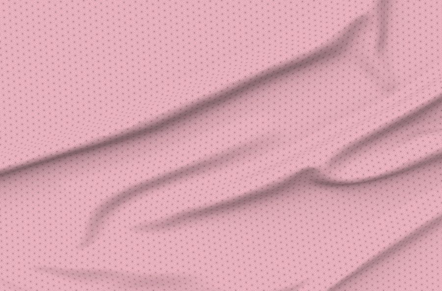 Mini Demon-Slaying Nezuko Asa-No-Ha Pattern Dashed Sashiko Lines On Pink
