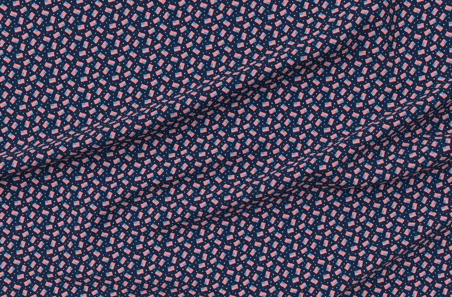(Small Scale) American Flag - Usa - Stars And Flags - Navy - Lad20Bs