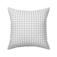 3/8" Light Gray Gingham: Tiny Gray Check, Gray Buffalo Plaid