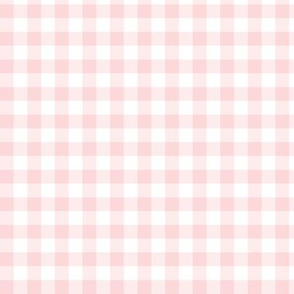 3/8" Millennial Pink Gingham:  Soft Pink Gingham Check, Pink Buffalo Plaid