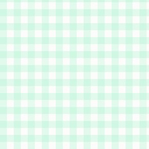 3/8" Pastel Mint Gingham: Mint Green Gingham Check, Mint Buffalo Plaid