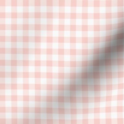 3/8" Rose Gold Gingham: Tiny Rose Gold Gingham Check, Buffalo Plaid