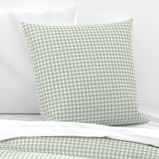 3/8" Sage Green Gingham: Light Sage Gingham Check, Green Buffalo Plaid