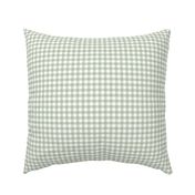 3/8" Sage Green Gingham: Light Sage Gingham Check, Green Buffalo Plaid