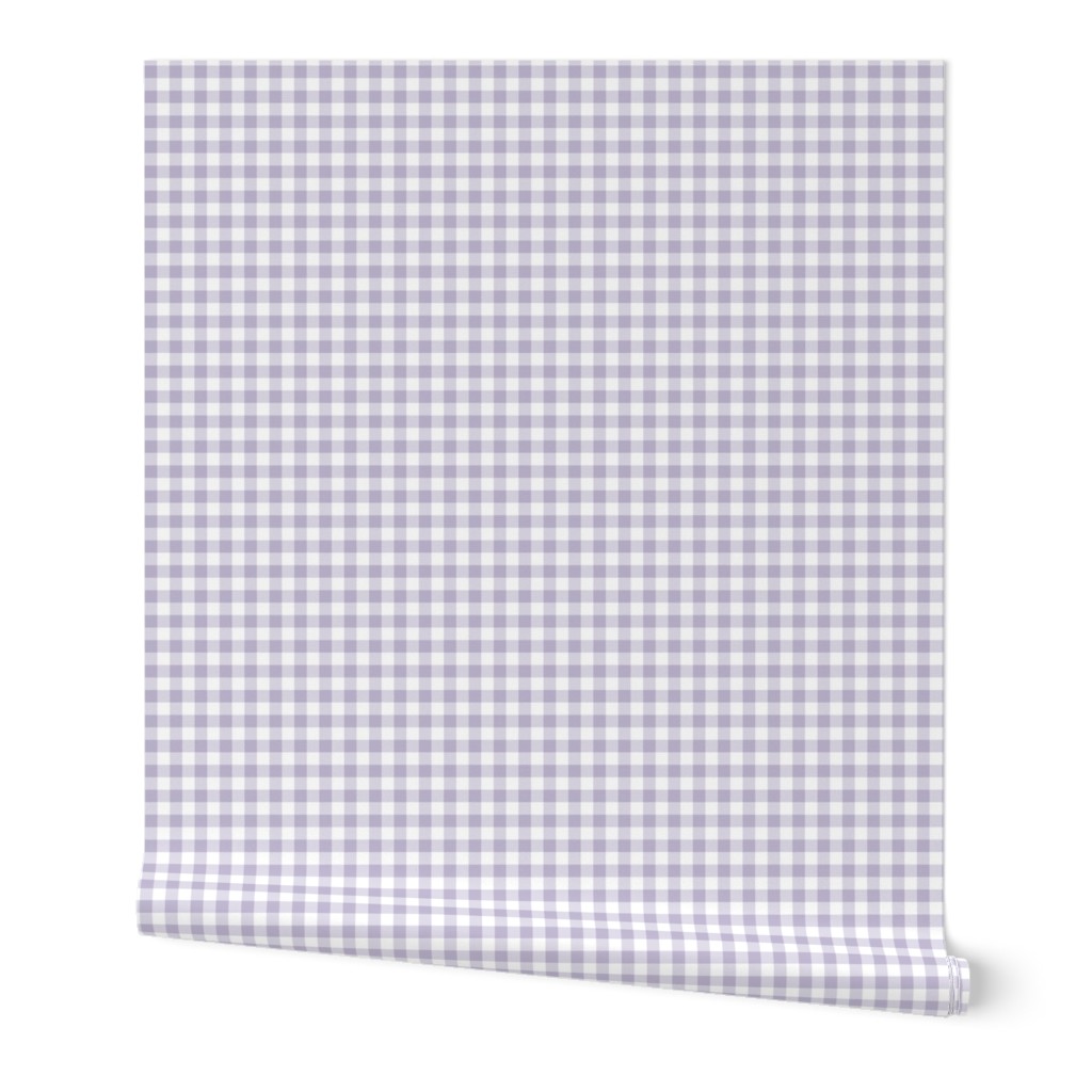 3/8" Light Purple Gingham: Medium Lavender Gingham Check, Purple Buffalo Plaid