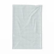 3/8" Aqua Gingham: Light Watery Blue Green Gingham Check, Dusty Aqua, Buffalo Plaid