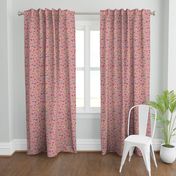 Fresh Spring Floral - dimity flowers on dusky pink, medium 